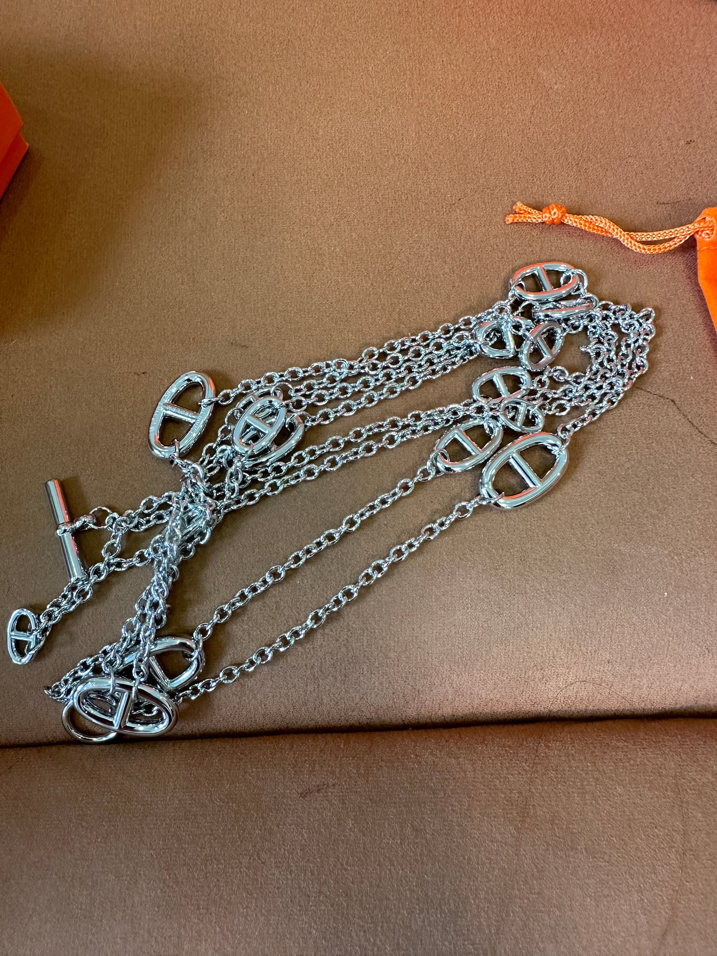 Hermès Farandole Necklace 160cm Sterling Silver