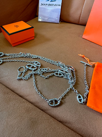 Hermès Farandole Necklace 160cm Sterling Silver