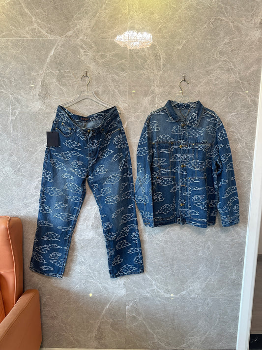 Conjunto Louis Vuitton Monogram Clouds em ganga