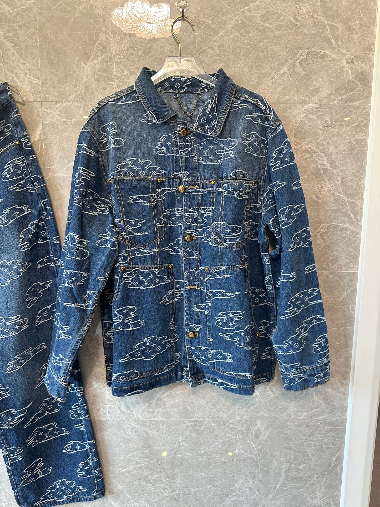 Louis Vuitton Monogram Clouds Denim Set