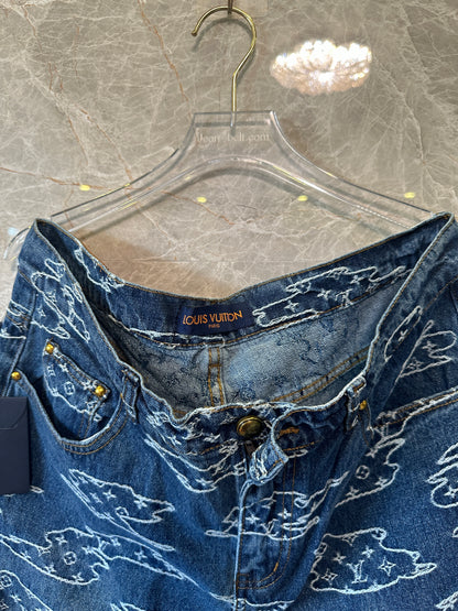 Louis Vuitton Monogram Clouds Denim Set