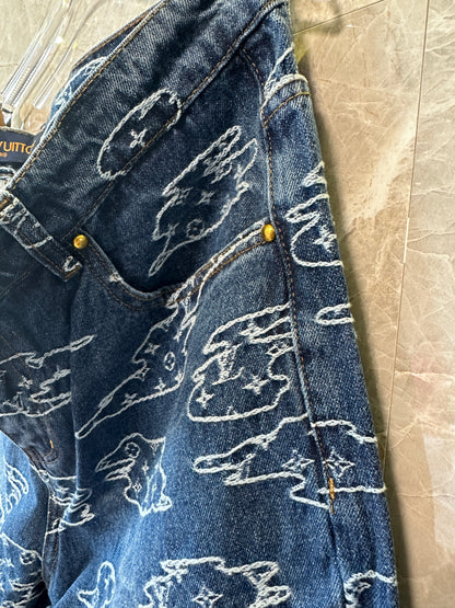 Louis Vuitton Monogram Clouds Denim Set