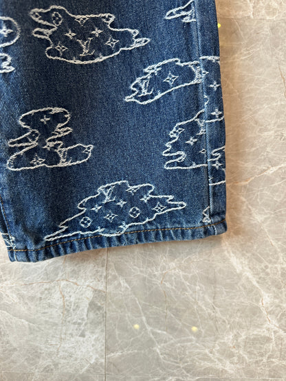 Louis Vuitton Monogram Clouds Denim Set