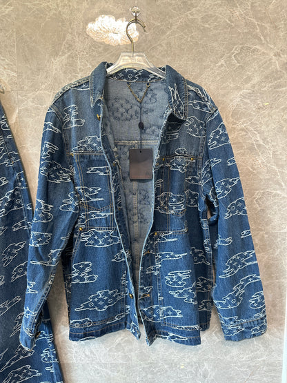 Louis Vuitton Monogram Clouds Denim Set