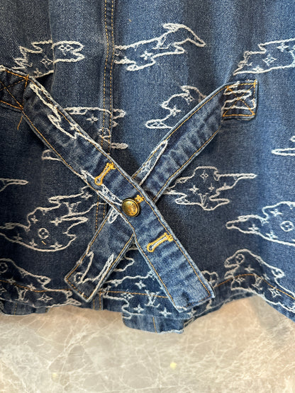 Louis Vuitton Monogram Clouds Denim Set