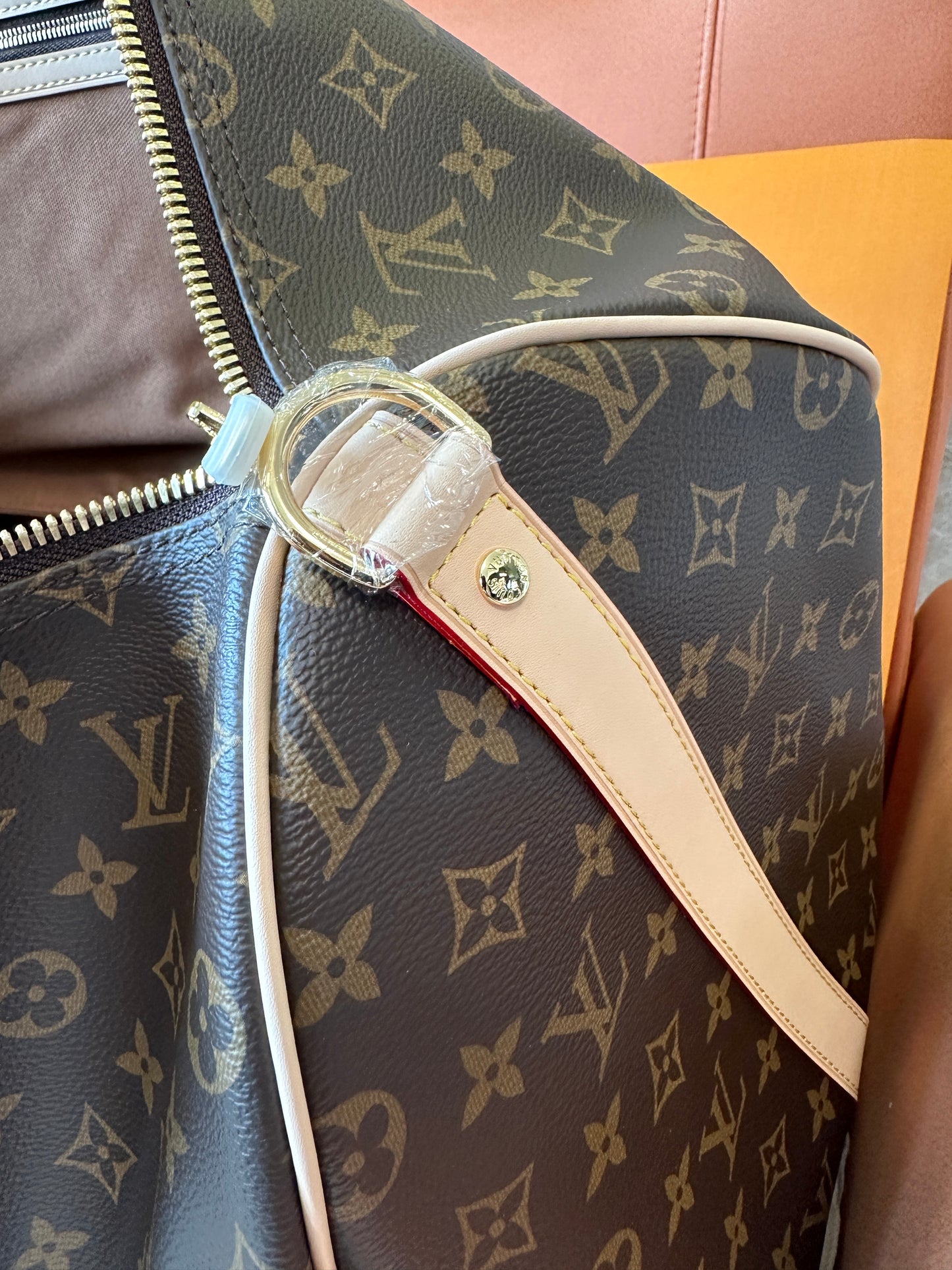 Louis Vuitton Keepall Bandoulière 50 Monogram Canvas Travel Bag with Strap