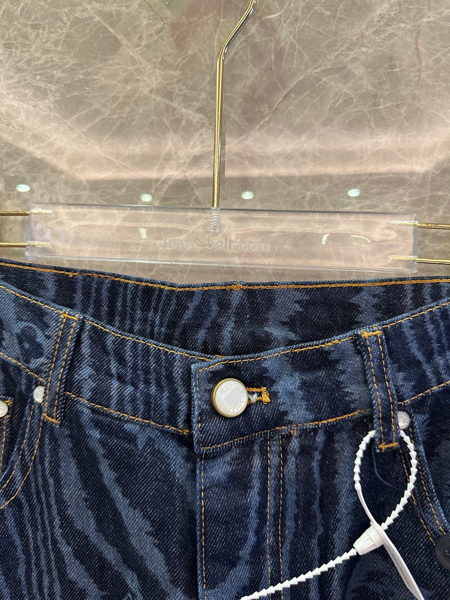 Louis Vuitton Monogram Woodgrain Denim Pants – Wide Leg