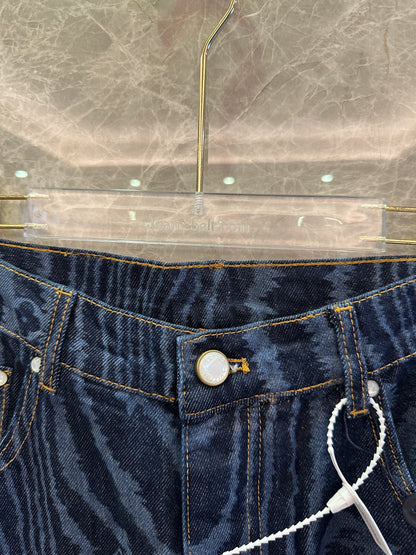 Louis Vuitton Monogram Woodgrain Denim Pants – Wide Leg