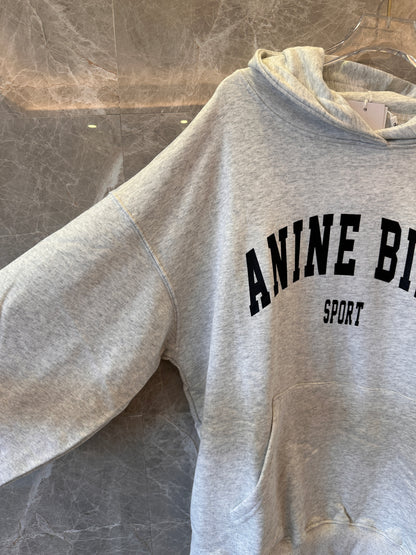 Anine Bing Harvey Sport Grey Hoodie