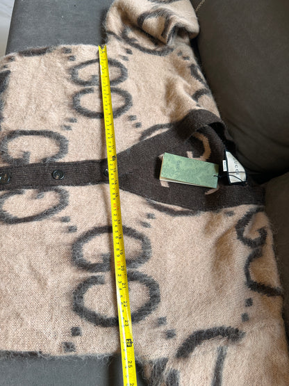 Cardigan Gucci GG de lã mohair jacquard