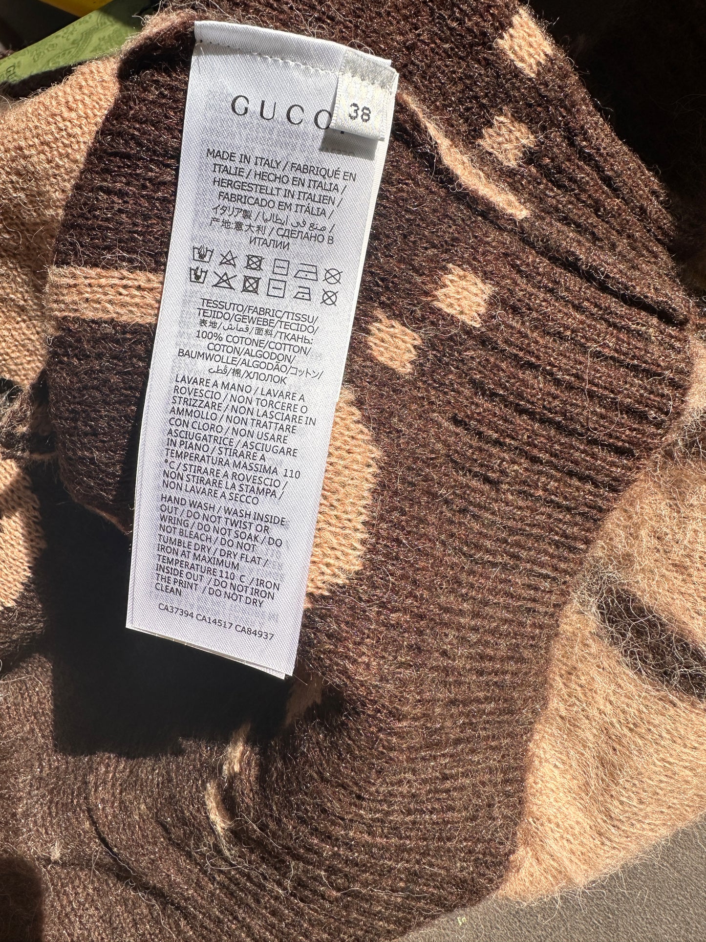 Cardigan Gucci GG de lã mohair jacquard