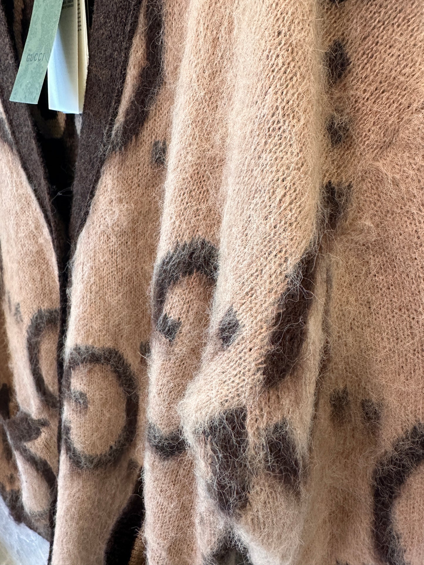 Cardigan Gucci GG de lã mohair jacquard