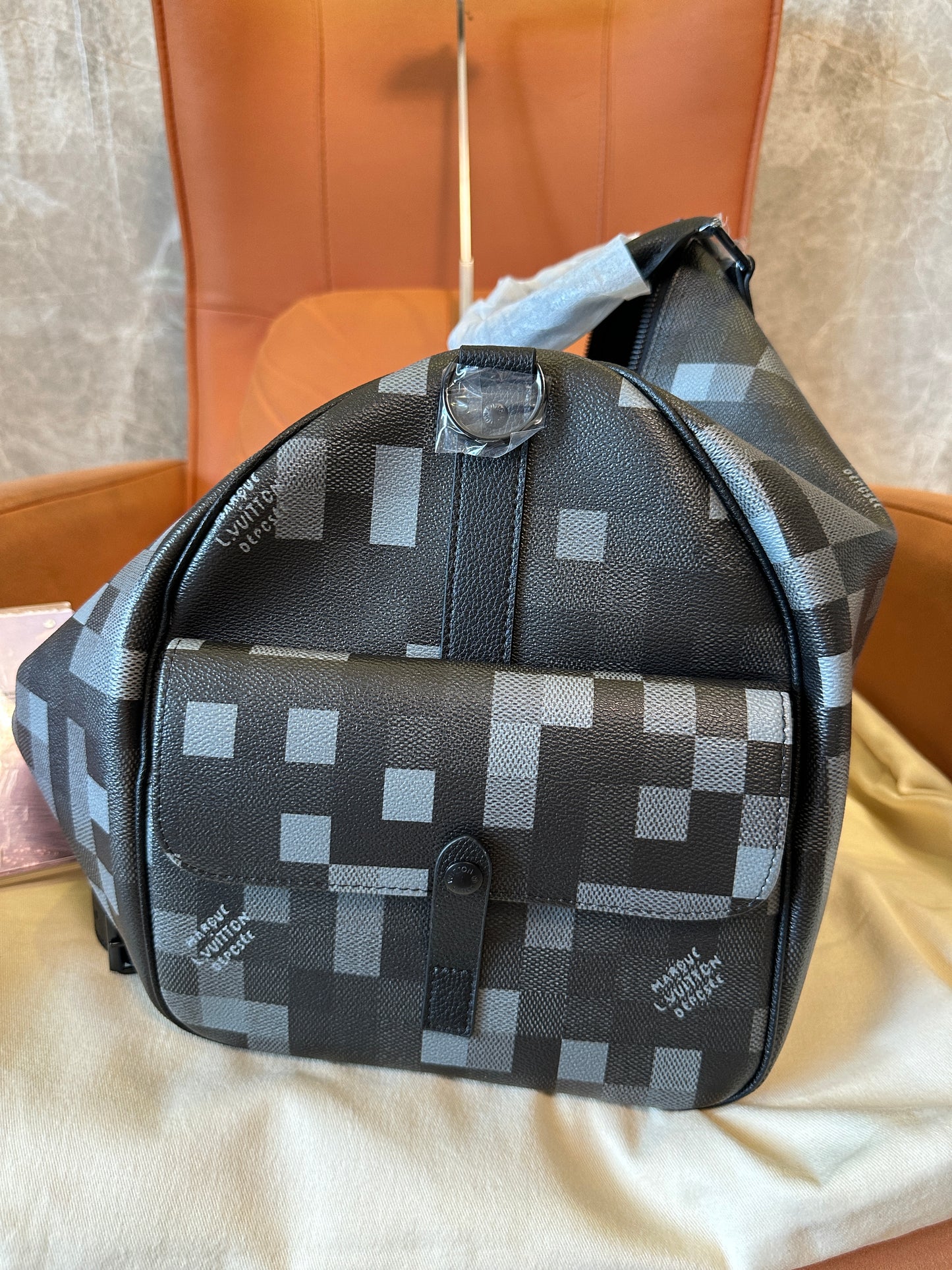 Louis Vuitton Keepall Bandoulière 52 Pixel Monogram Canvas Travel Bag