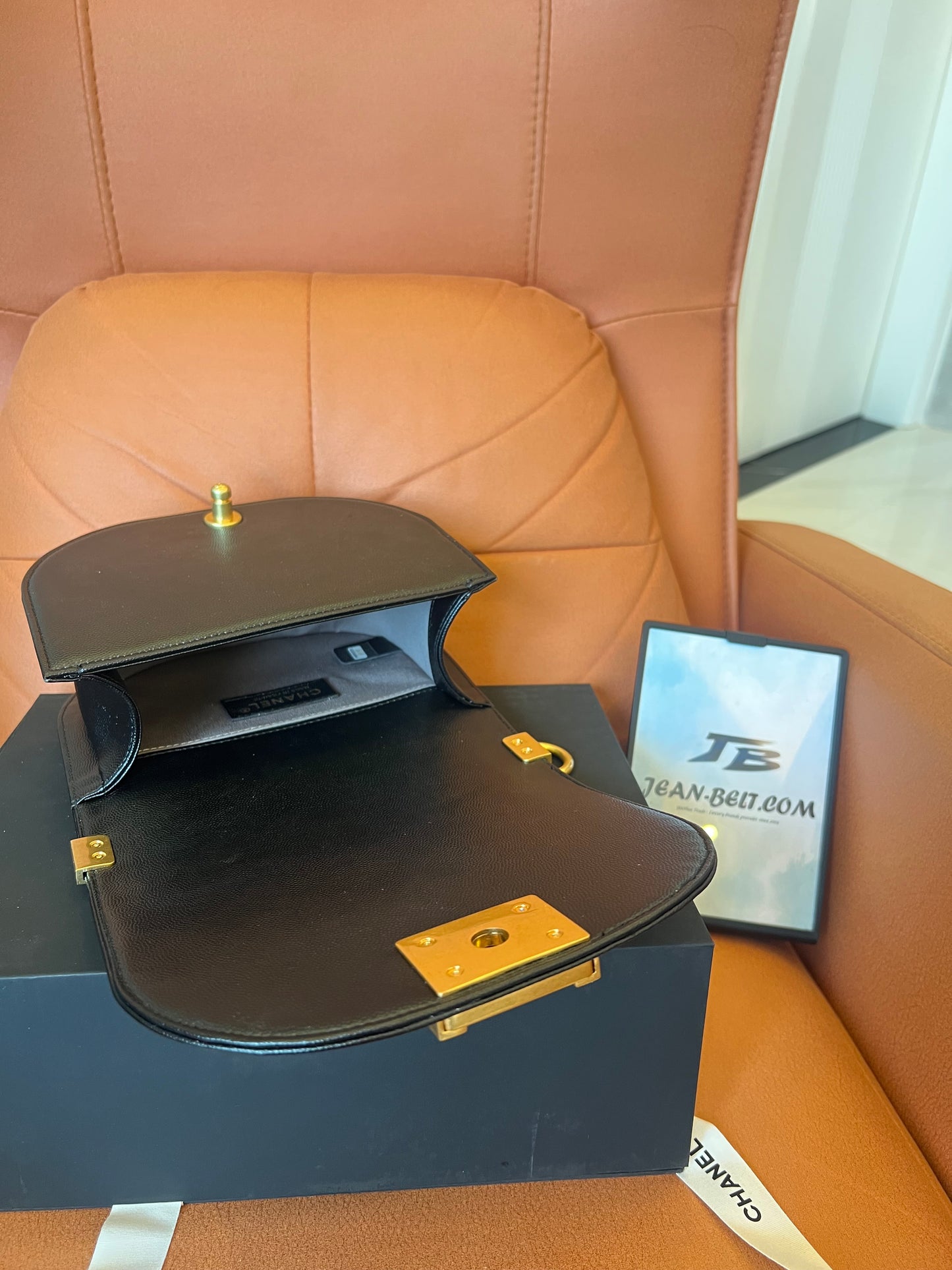 Chanel Boy Saddle Messenger Bag Incas Black Gold