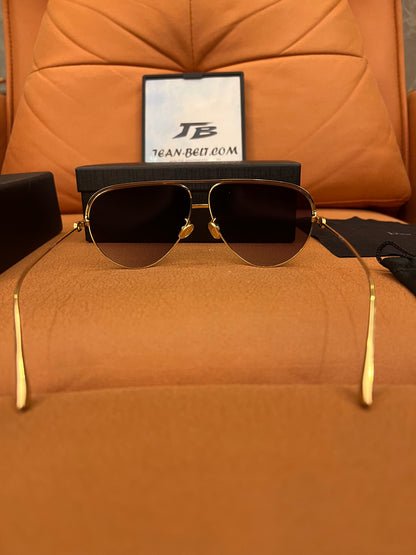 Óculos de sol aviador dourados estilo piloto Dior