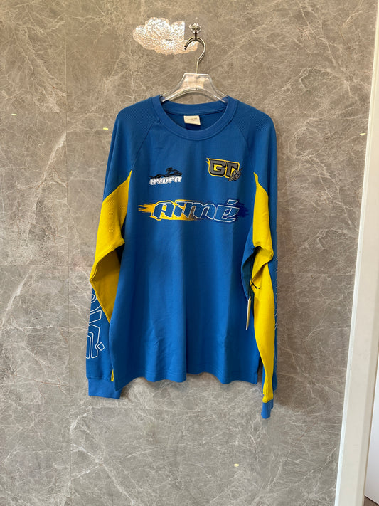 Aimé Leon Dore Racing Long Sleeve Jersey – Blue & Yellow