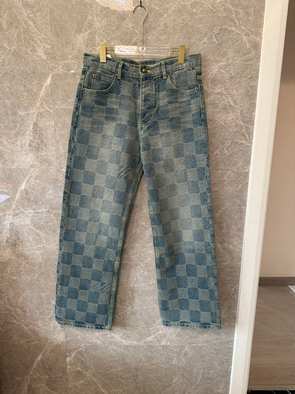 Louis Vuitton Damier Denim Jeans – Blue