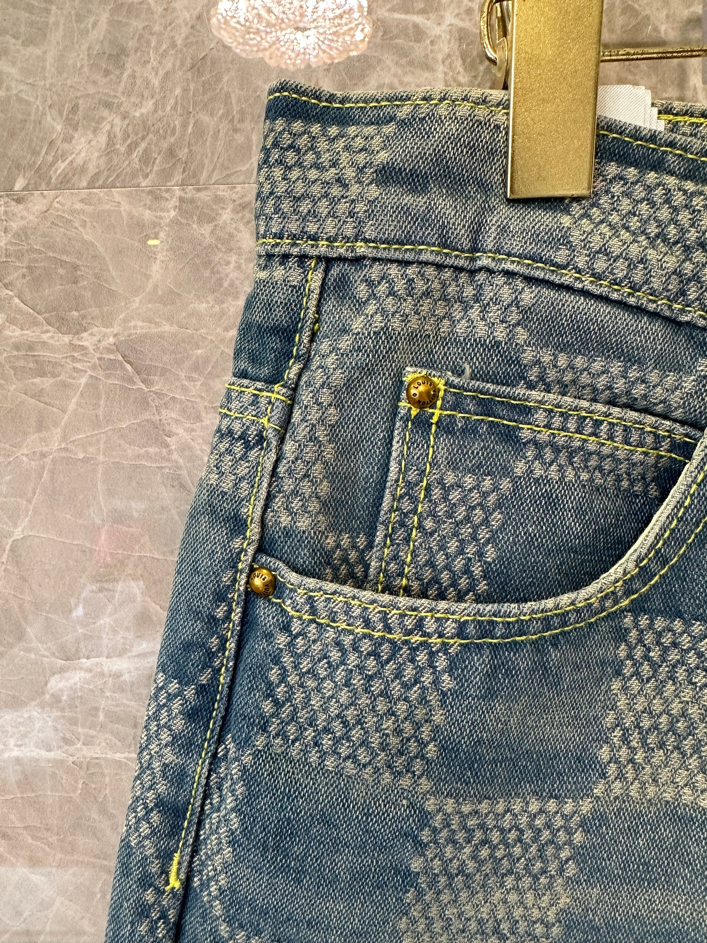 Louis Vuitton Damier Denim Jeans – Blue