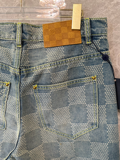 Louis Vuitton Damier Denim Jeans – Blue
