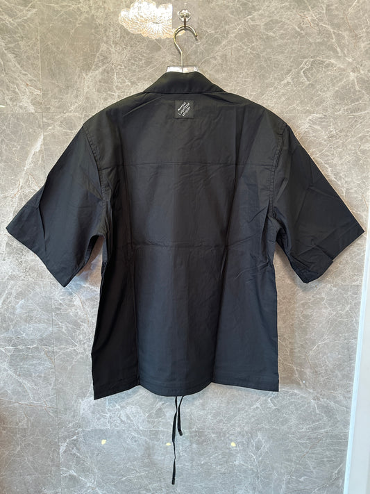 Louis Vuitton Black Monogram Embroidered Short Sleeve Shirt