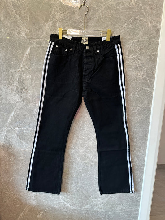 Gallery Dept. Black Denim Jeans with White Side Stripes