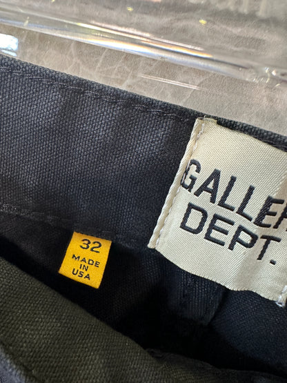 Gallery Dept. Black Denim Jeans with White Side Stripes