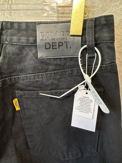 Gallery Dept. Black Denim Jeans with White Side Stripes