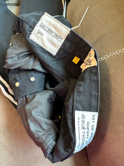 Gallery Dept. Black Denim Jeans with White Side Stripes