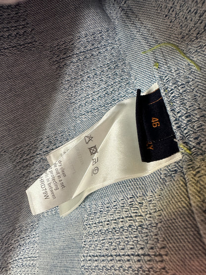 Louis Vuitton Damier Short Sleeve Denim Shirt Blue
