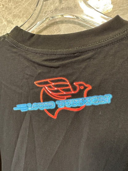 Louis Vuitton Black Cotton T-Shirt with Neon Motel Embroidery
