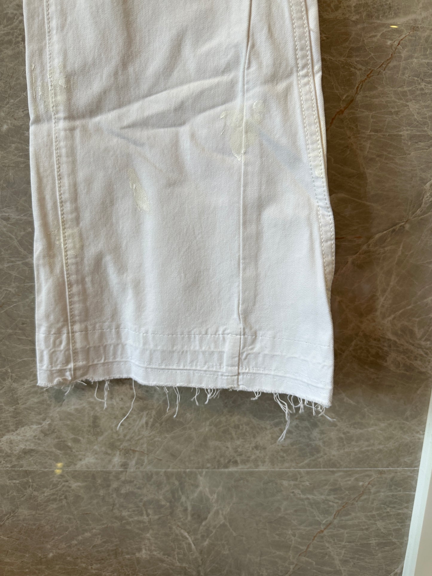 Gallery Dept. White Paint-Splatter Carpenter Pants