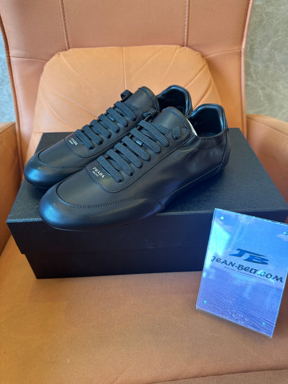 Prada Milano Black Leather Sneakers