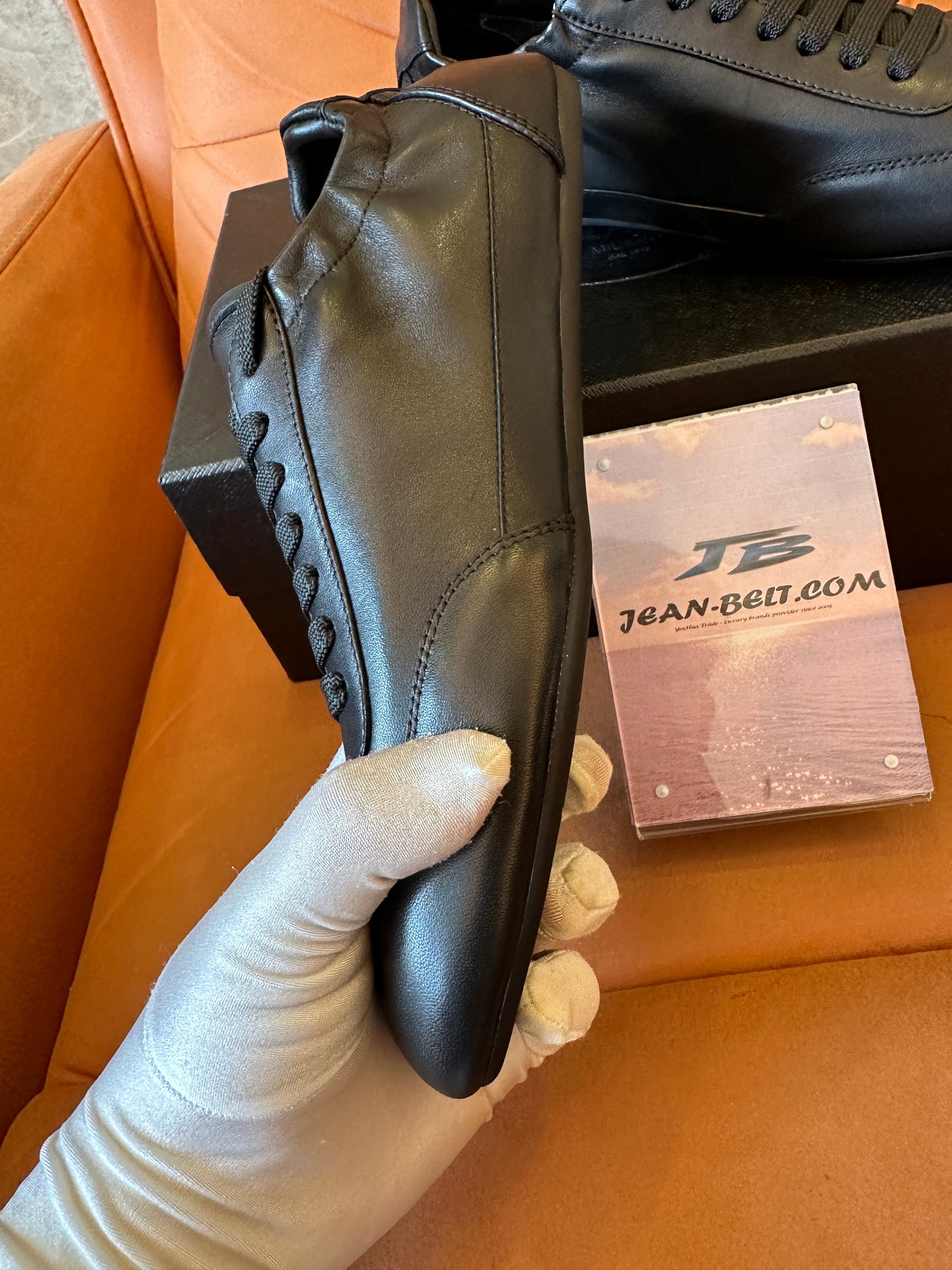 Prada Milano Black Leather Sneakers