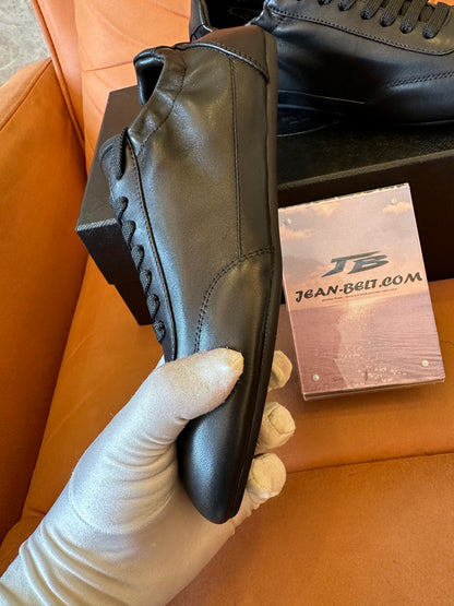 Prada Milano Black Leather Sneakers