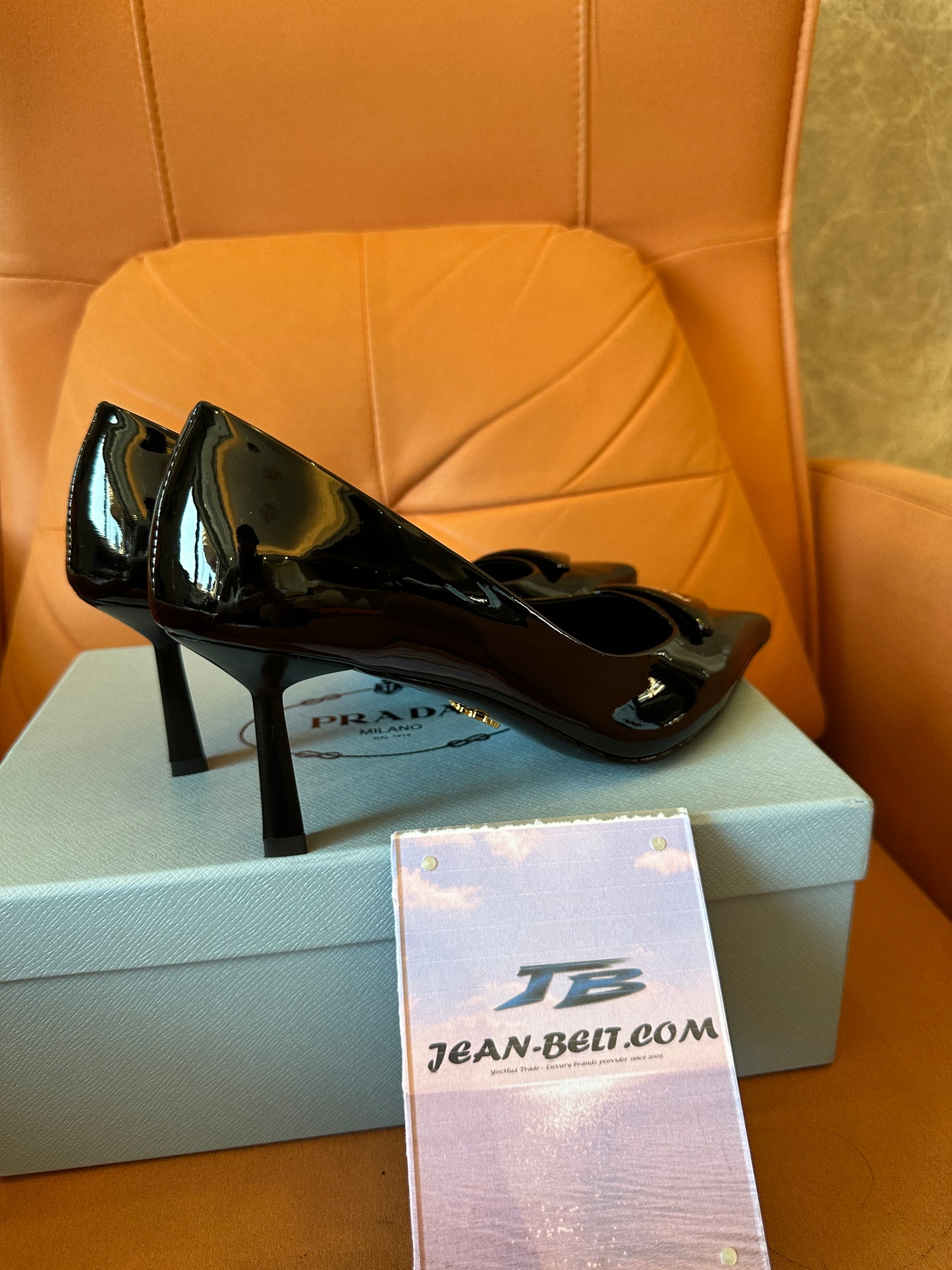 Prada Women's Black Patent Leather Pointed Toe Pumps
