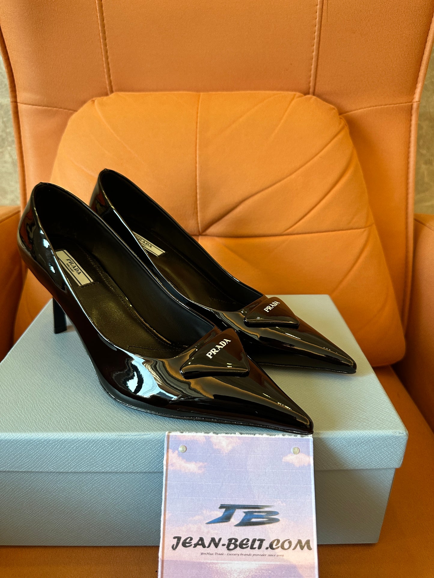 Prada Women's Black Patent Leather Pointed Toe Pumps