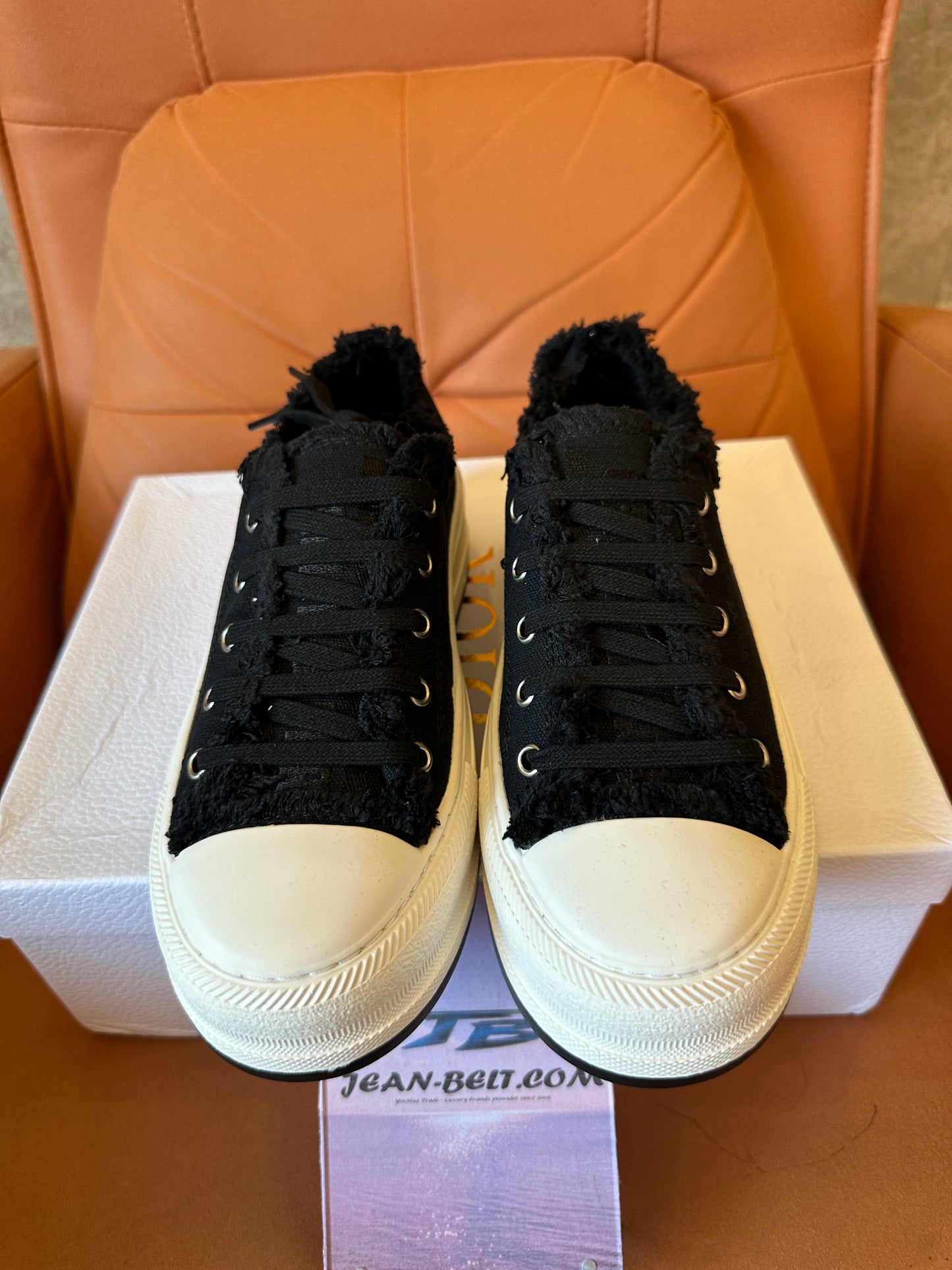 Dior Walk'n'Dior Black Canvas Platform Sneakers
