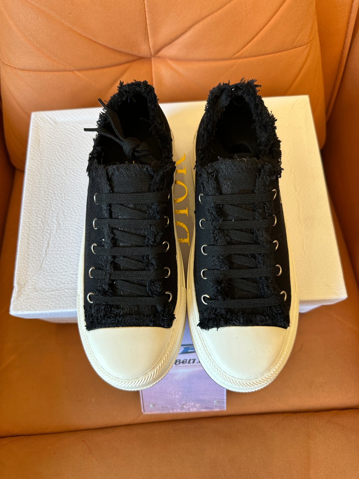 Dior Walk'n'Dior Black Canvas Platform Sneakers