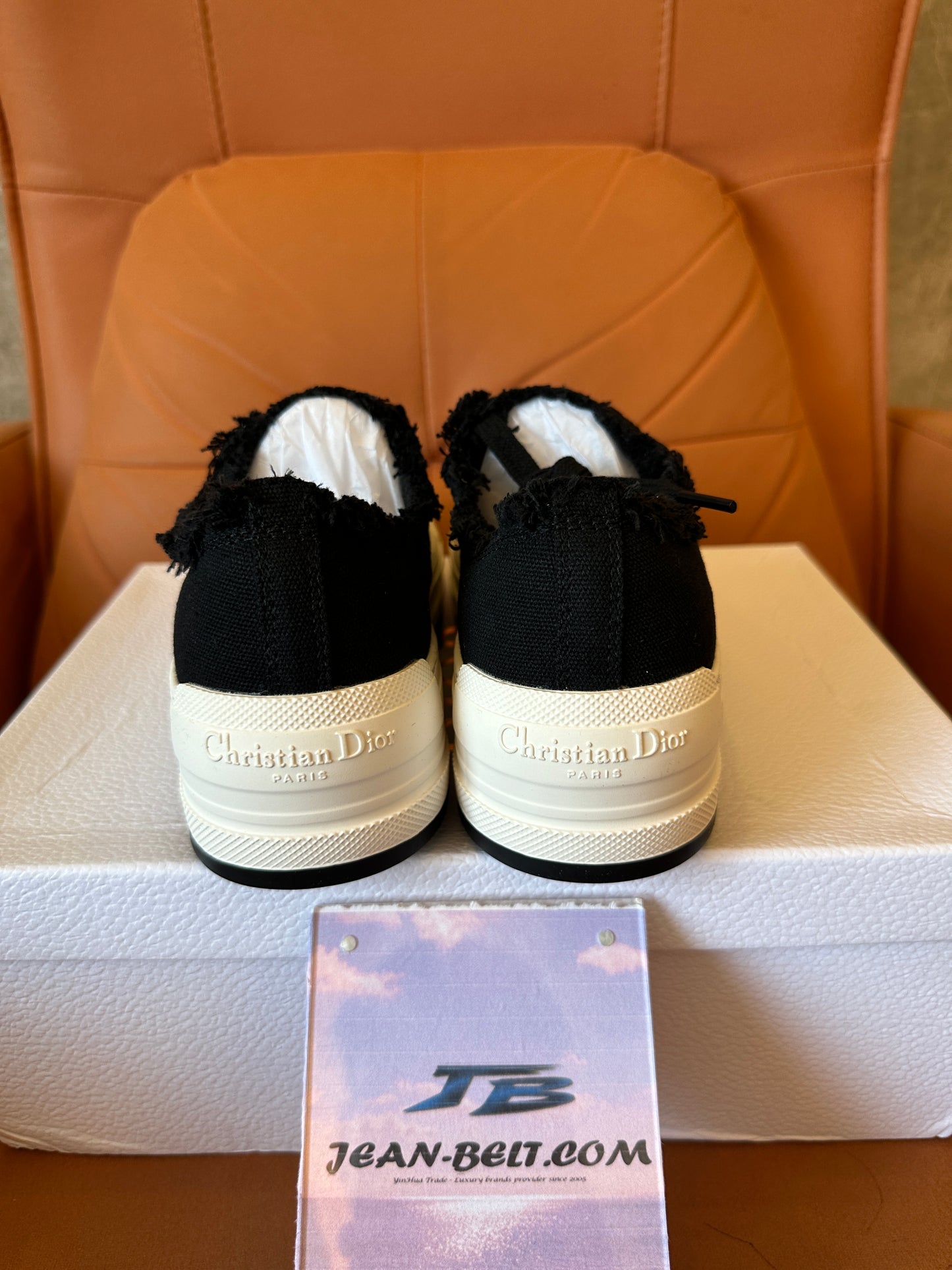 Dior Walk'n'Dior Black Canvas Platform Sneakers