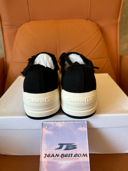 Dior Walk'n'Dior Black Canvas Platform Sneakers