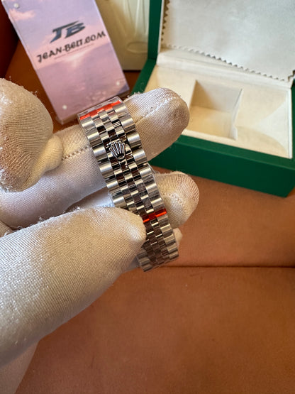 Rolex Datejust 36mm Pink Dial Diamond Hour Markers Jubilee Bracelet 2236 Movement