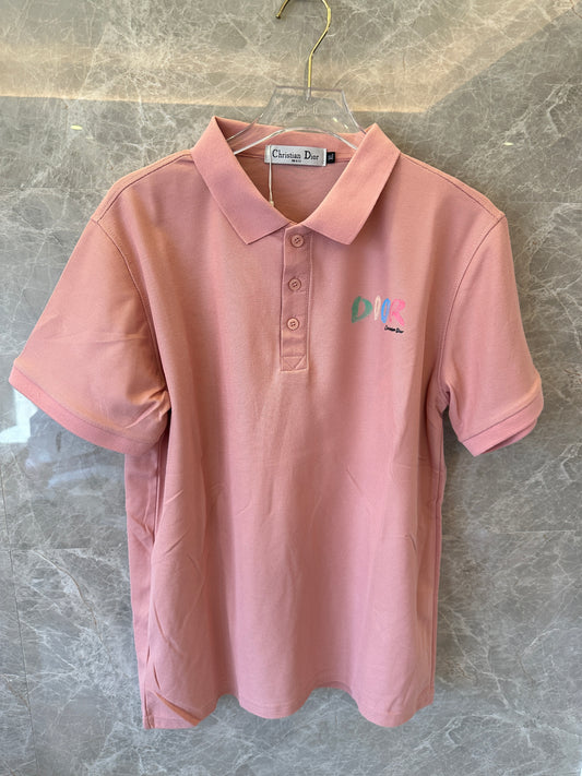 Dior Pink Cotton Polo Shirt