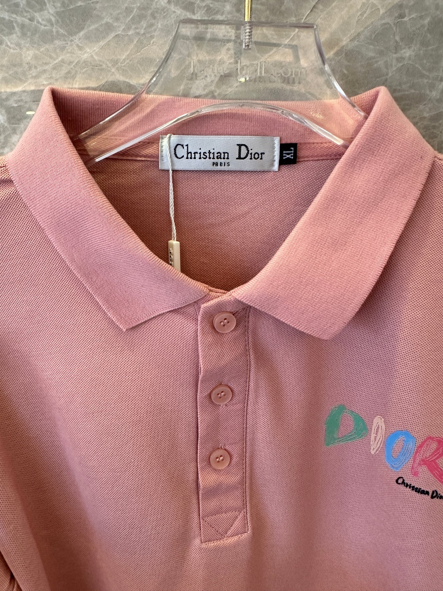 Dior Pink Cotton Polo Shirt