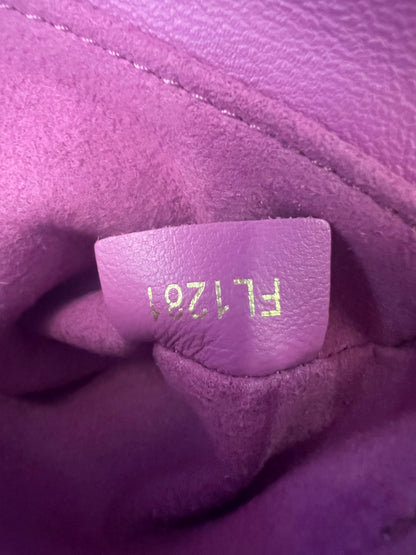Louis Vuitton lambskin embossed monogram coussin belt bag orchid
