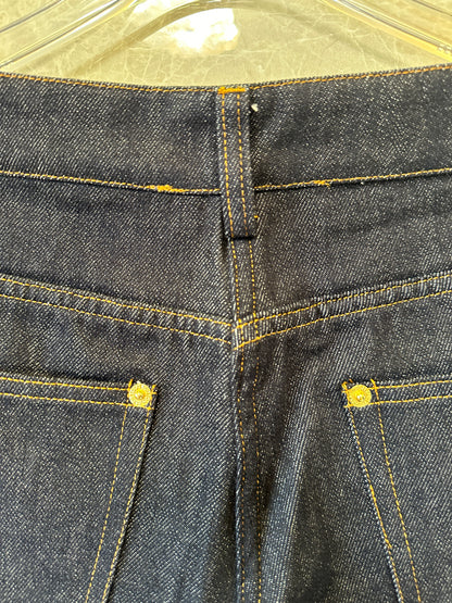 Louis Vuitton Denim Jeans – Dark Wash with LV Logo Hem Detail