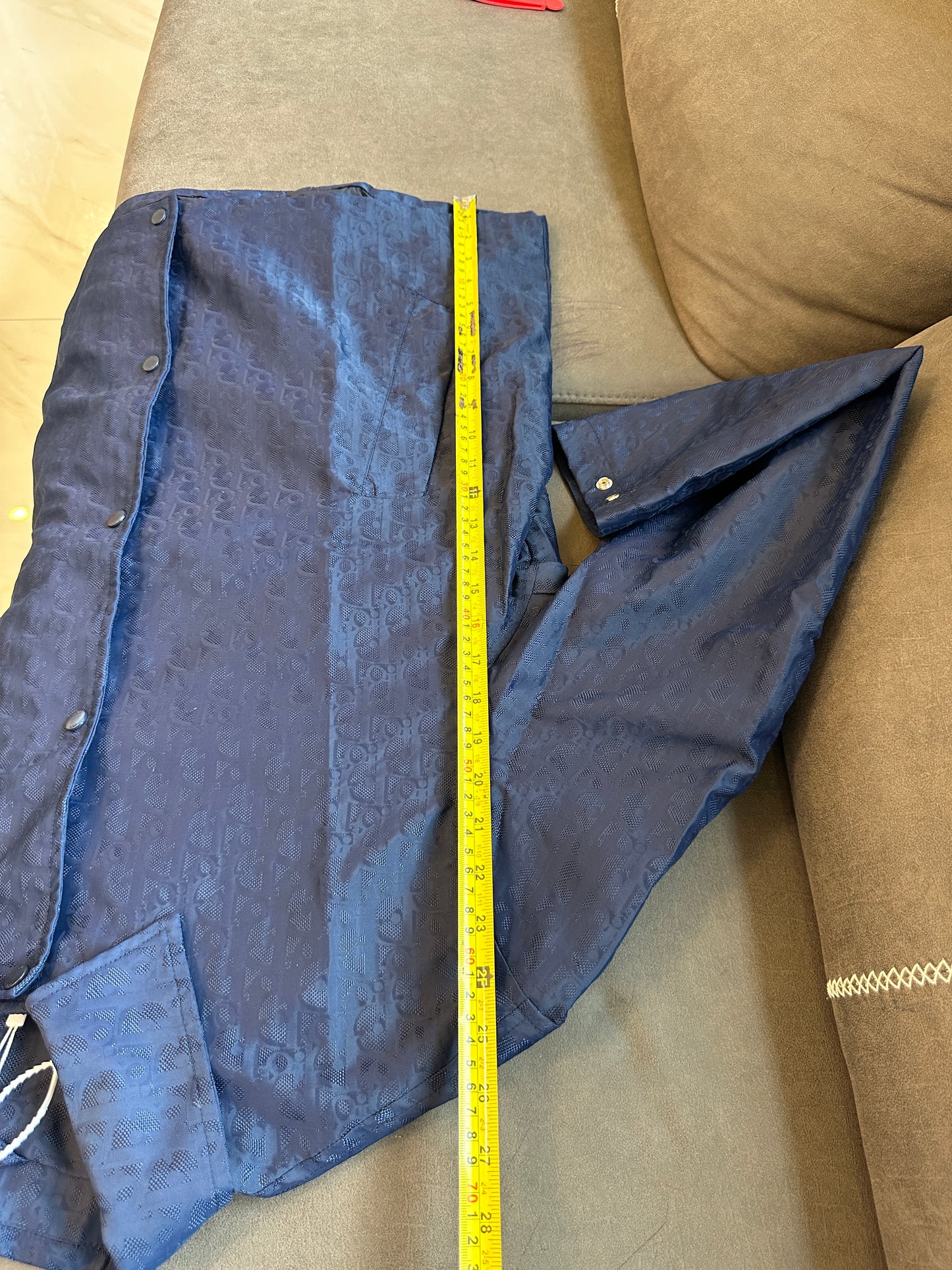 Dior Navy Blue Logo-Embossed Jacket – Premium Designer Outerwear