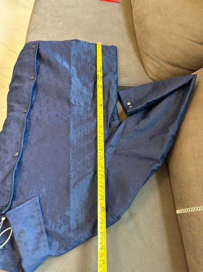 Dior Navy Blue Logo-Embossed Jacket – Premium Designer Outerwear