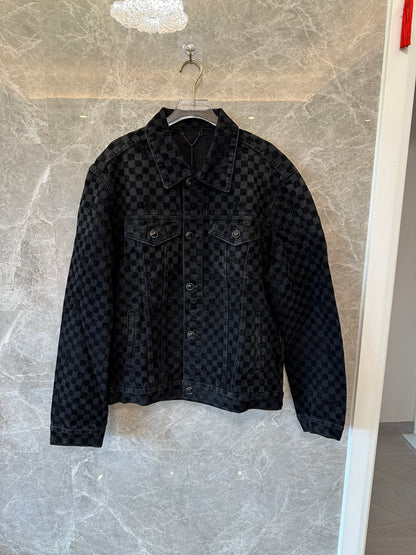 Louis Vuitton Black Checkerboard Denim Jacket