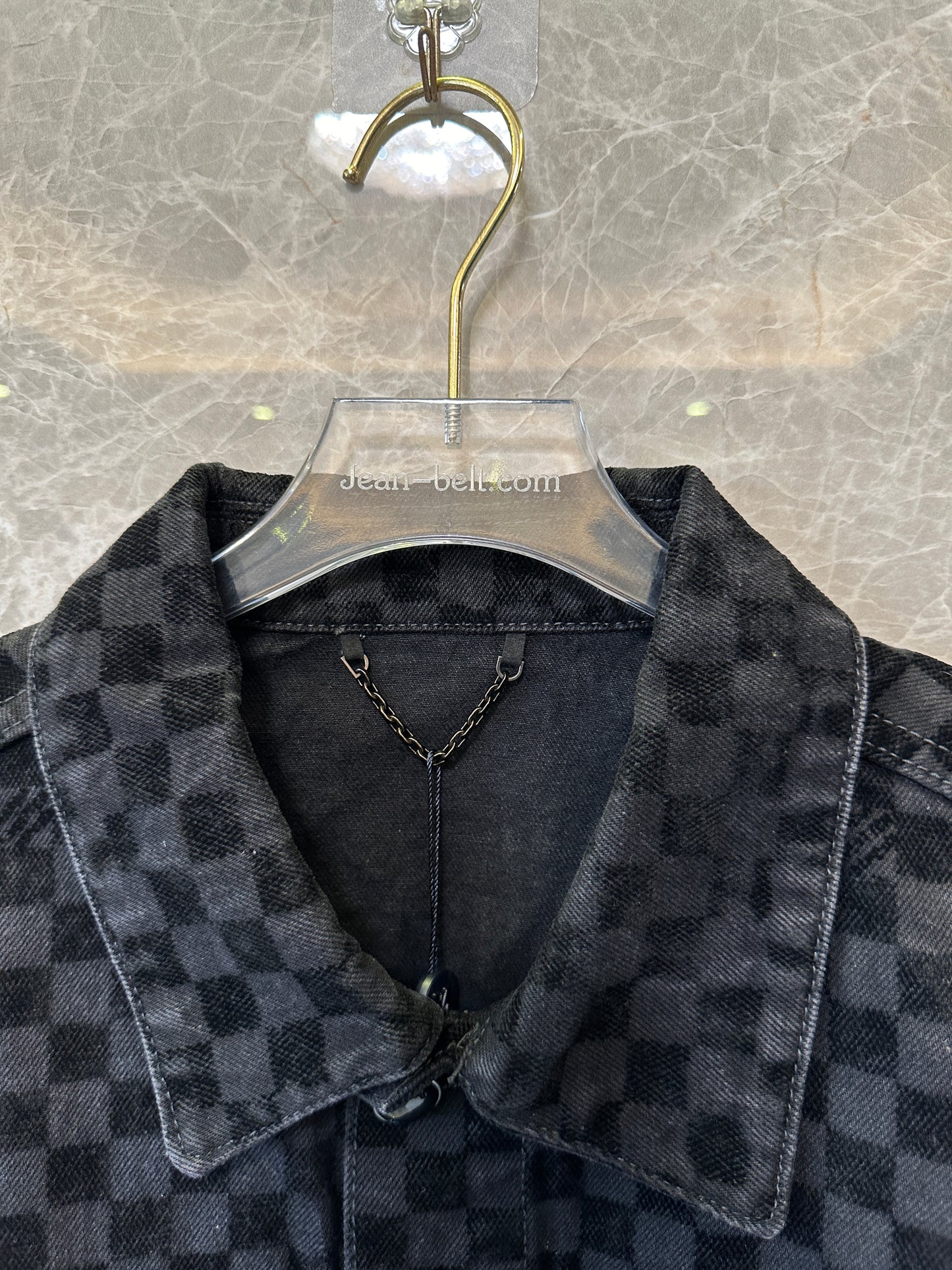 Louis Vuitton Black Checkerboard Denim Jacket