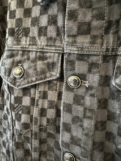 Louis Vuitton Black Checkerboard Denim Jacket